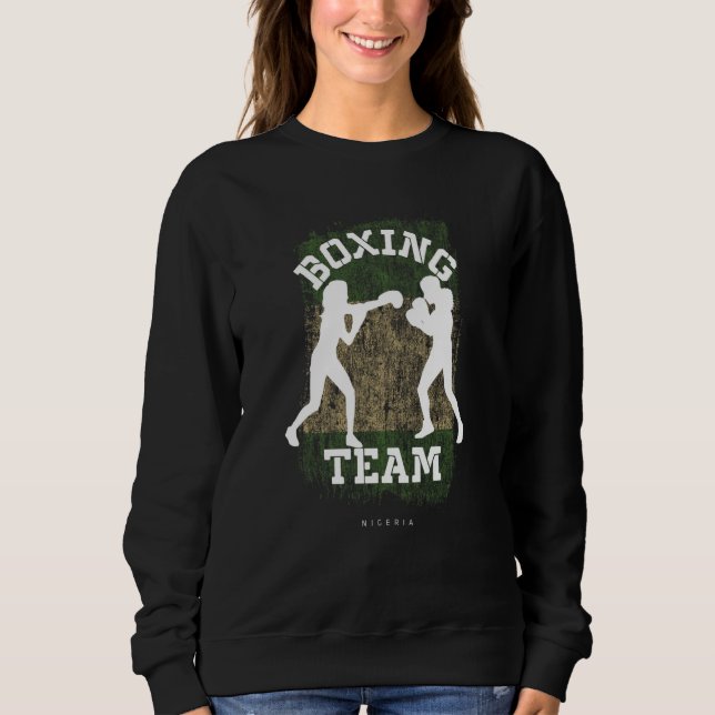 Sudadera Womens Boxing Nigeria Combat Sports Fighter Boxing (Anverso)