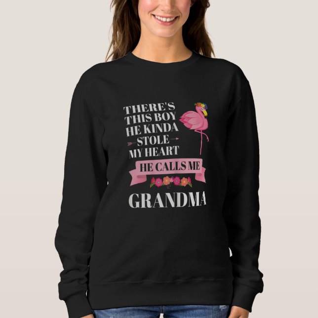 Sudadera Womens boy he kinda stole heart he calls me grandm (Anverso)