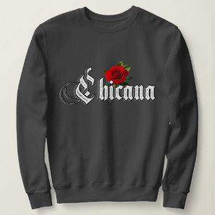 Sudadera Womens Chicana Red Rose