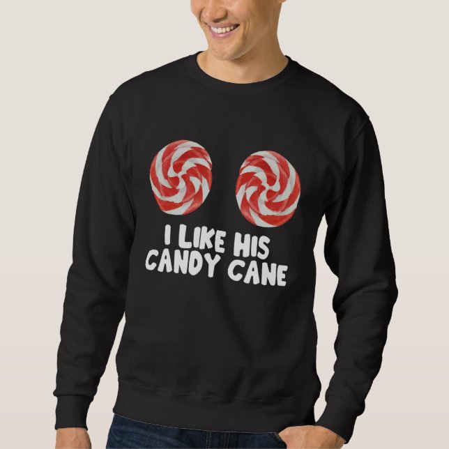 Sudadera Womens  Christmas Candy Cane Xmas Couples Matching (Anverso)