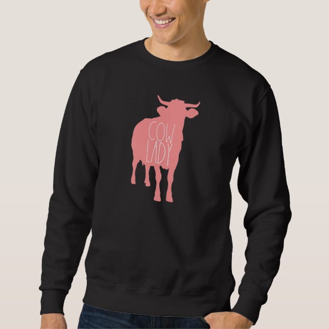 Sudadera Womens Cow Lady Farm Girl Cattle Farmer Cow Farmin (Anverso)