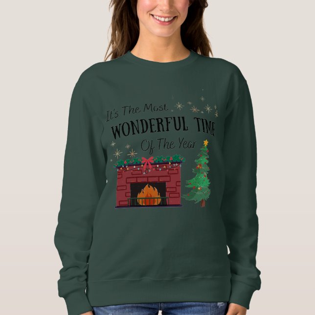 Sudadera Womens Crewneck Most Wonderful Time of The Year (Anverso)