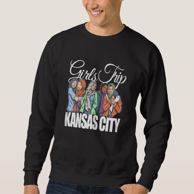 Sudadera Womens Girls Trip Kansas City   Melanin Bestie & B (Anverso)