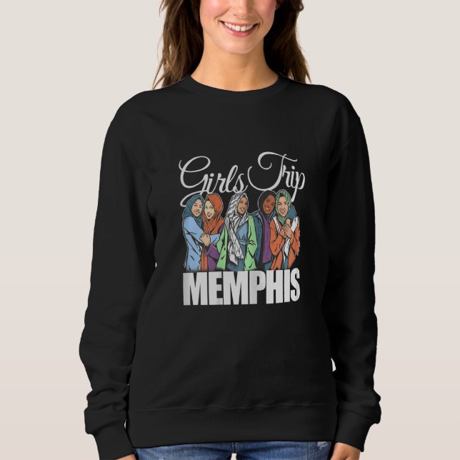 Sudadera Womens Girls Trip Memphis   Melanin Bestie & Best  (Anverso)