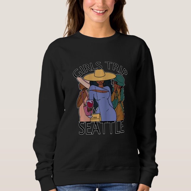 Sudadera Womens Girls Trip Seattle   Bestie & Best Friends (Anverso)