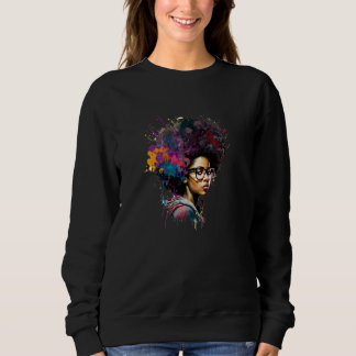 Sudadera Womens Graffiti Afro Black Women African American 