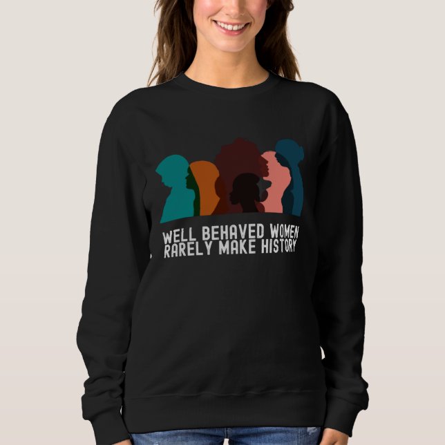 Sudadera Women's History Month Fans  Quotes Family (Anverso)