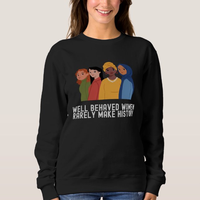 Sudadera Women's History Month  Outfit Quotes Family (Anverso)