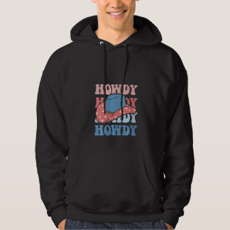 Sudadera Womens Howdy Western Country USA Flag 4th of July 