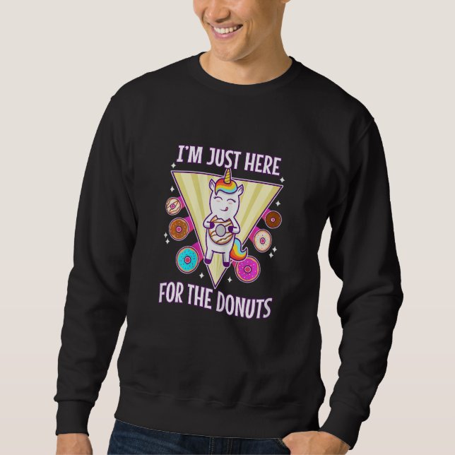 Sudadera Womens I'm just here for the donuts (Anverso)