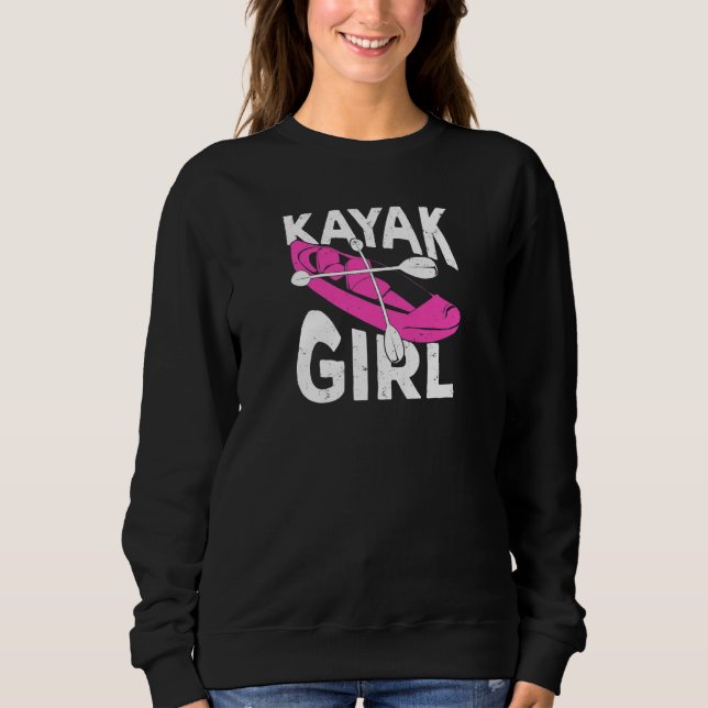 Sudadera Womens Kayaking Design for a Kayak Girl Premium (Anverso)