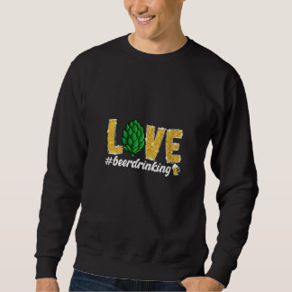 Sudadera Womens Love Hops Homebrew Vintage Craft Beer Brewe
