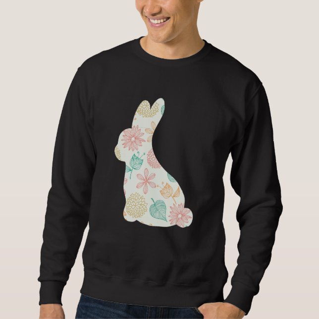 Sudadera Womens Mama Bunny Floral Mommy Bunny Easter Mom (Anverso)