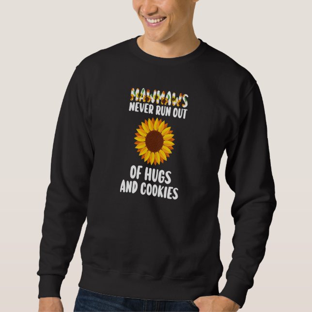 Sudadera Womens Mawmaw never run out of hugs and cookies gr (Anverso)