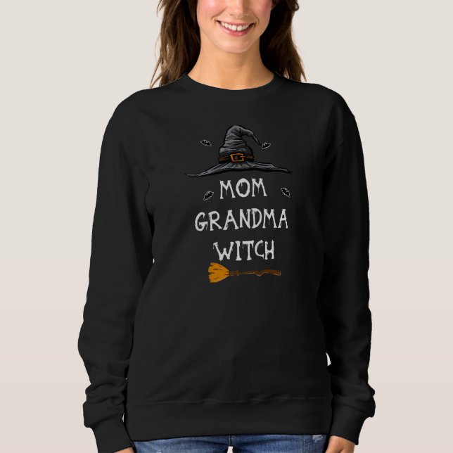 Sudadera Womens Mom Grandma Witch Halloween   (Anverso)