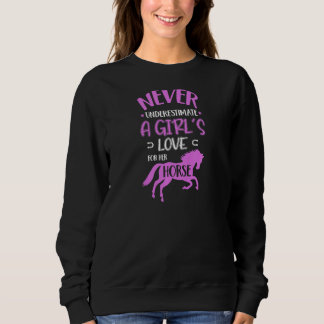 Sudadera Womens Never Underestimate A Girl's Love For Her H