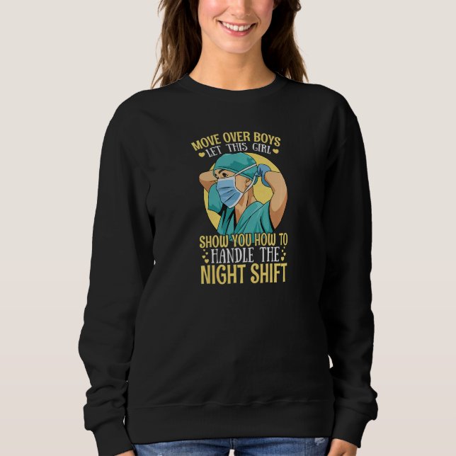 Sudadera Womens Night Shift Nurse Appreciation for a Nurse  (Anverso)