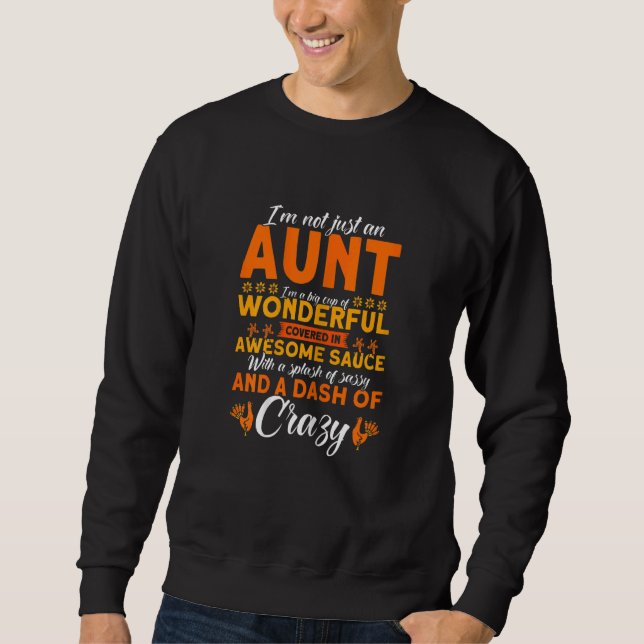 Sudadera Womens Not Just An Aunt Big Cup Of Wonderful Thank (Anverso)