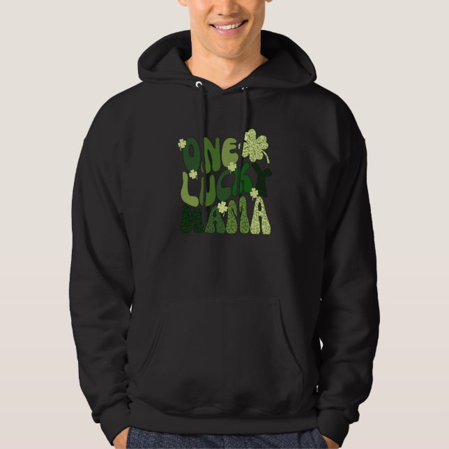 Sudadera Womens One Lucky Mama St Patricks Day Mom Mother S (Anverso)