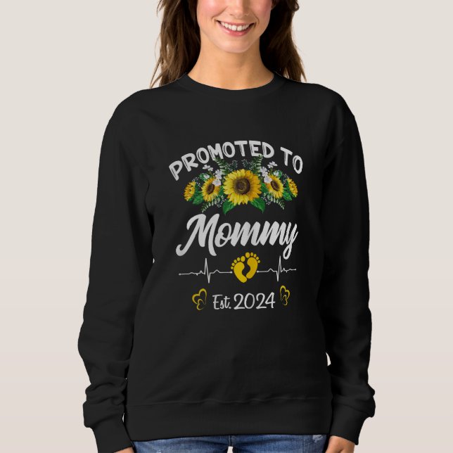 Sudadera Womens Promoted to Mommy 2024  First Time New Momm (Anverso)