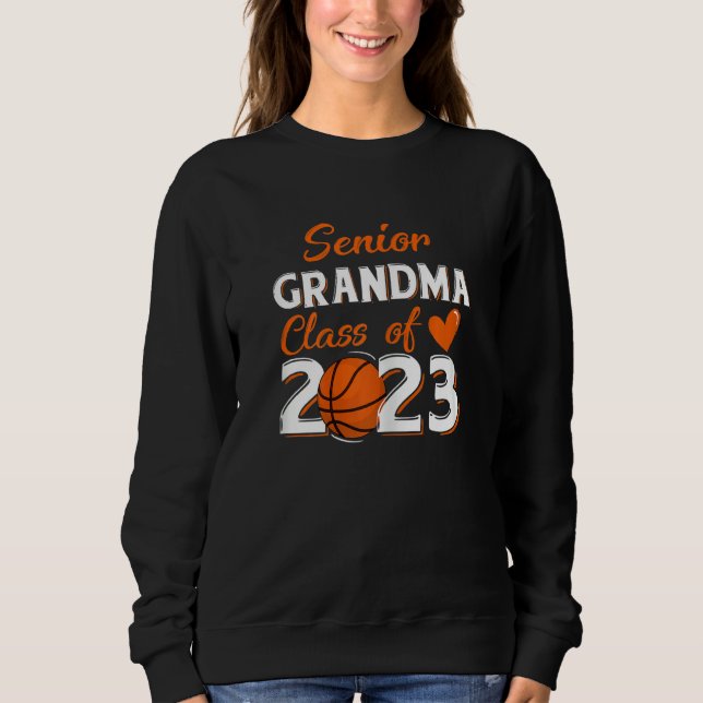 Sudadera Womens Proud Grandma Of A 2023 Senior Basketball G (Anverso)