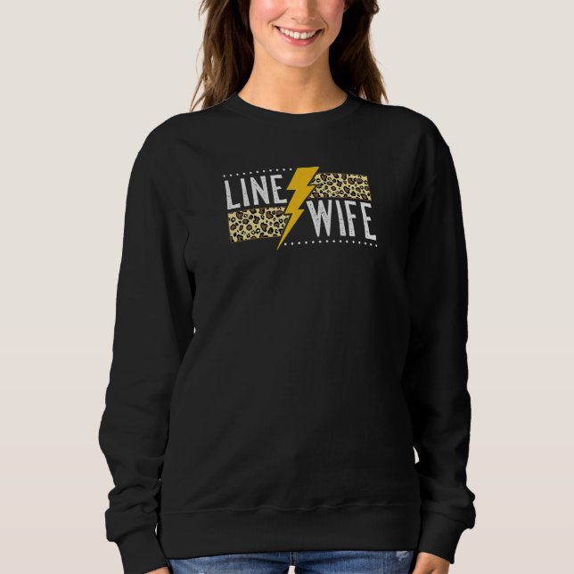 Sudadera Womens Proud Line Wife - Lineworker Husband Linema (Anverso)