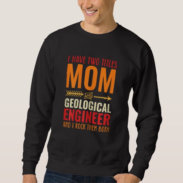 Sudadera Womens Retro I Have 2 Titles Mom And Geological En (Anverso)