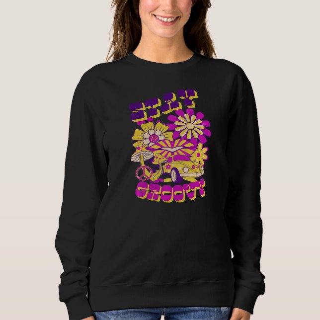 Sudadera Womens Stay Groovy Cool the 70s and 80s Retro Groo (Anverso)