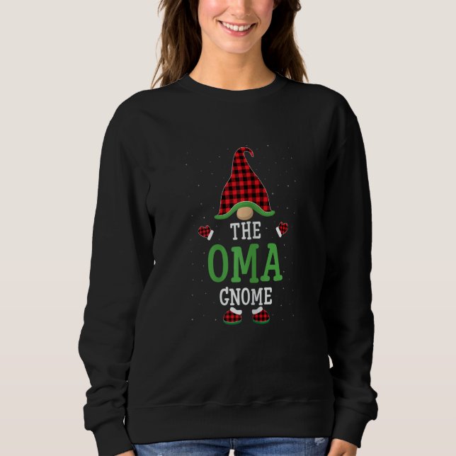 Sudadera Womens The Oma Gnome  Group Matching Oma Christmas (Anverso)