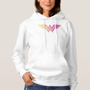 Sudadera Wonder Woman Yellow-Pink Halftone Gradient Logo
