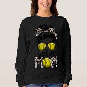 Sudadera Wonm del día del juego de béisbol Messy Mom Life L