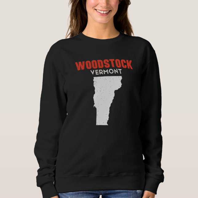 Sudadera Woodstock Vermont USA State America Travel Vermont (Anverso)