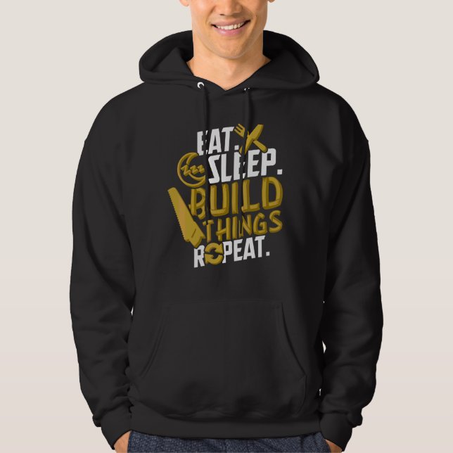 Sudadera Woodwork para carpintero masculino (Anverso)