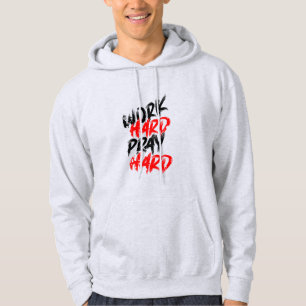 Sudadera Work Hard Play Hard Moda callejera moti