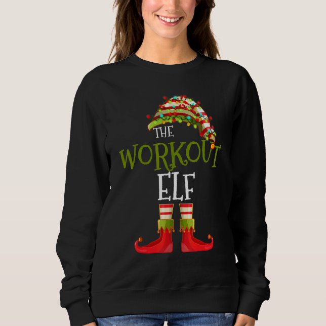 Sudadera workout Elf Group Matching Family Christmas (Anverso)