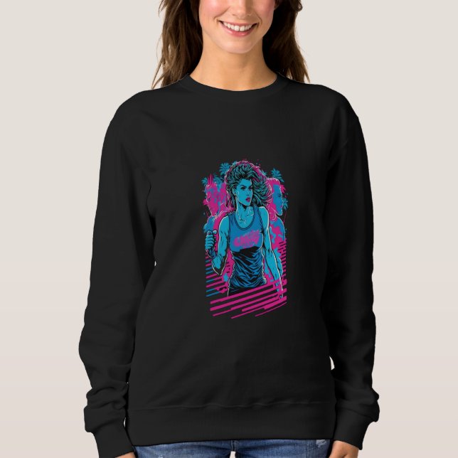 Sudadera Workout Training Apparel Retro Synthwave Fitness I (Anverso)