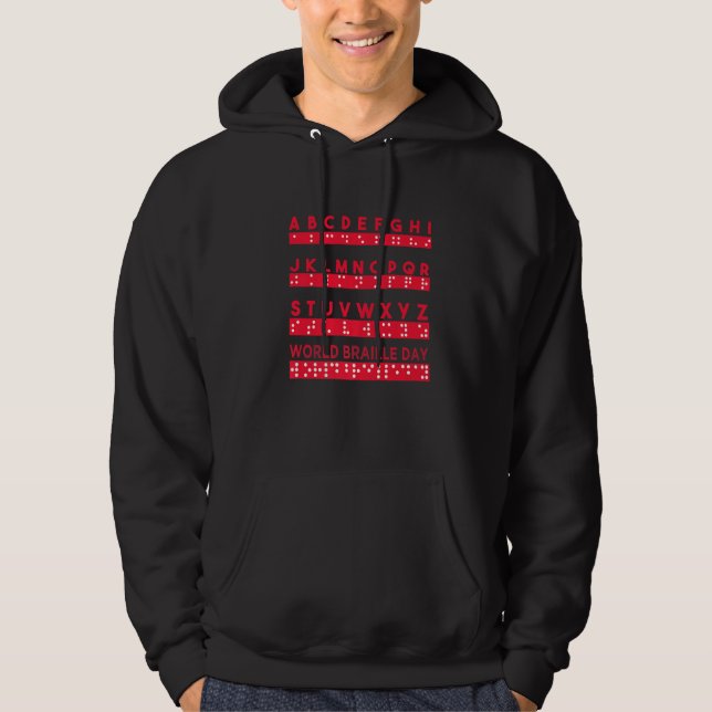 Sudadera World Braille Day Blind Awareness Solidarity Premi (Anverso)
