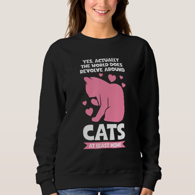 Sudadera world does revolve around cats Cat (Anverso)