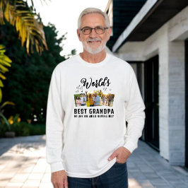 Sudadera World's Best Grandpa Custom 3 Photo Collage