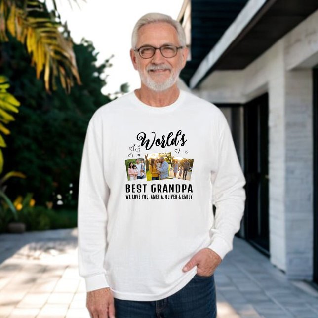 Sudadera World's Best Grandpa Custom 3 Photo Collage (Subido por el creador)