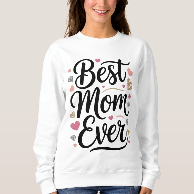 Sudadera World's Best Mom Diamonds (Anverso)