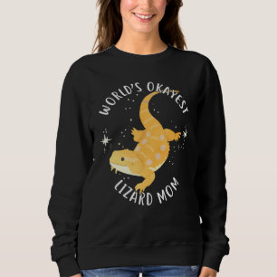 Sudadera Worlds Okayest Lizard Mom Bearded Dragon Reptile