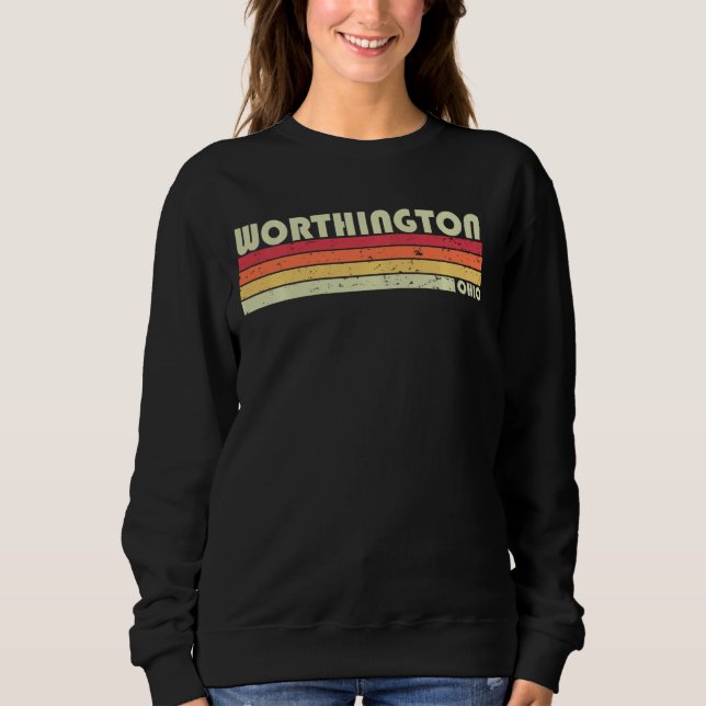 Sudadera Worthington Oh Ohio Funny City Home Roots Retro 7 (Anverso)