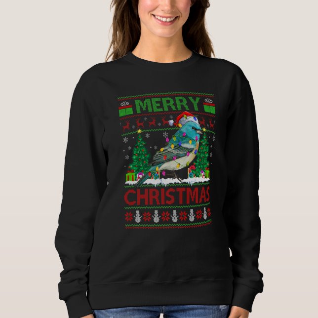Sudadera Wren Bird  Xmas Tree Ugly Santa Wren Christmas (Anverso)