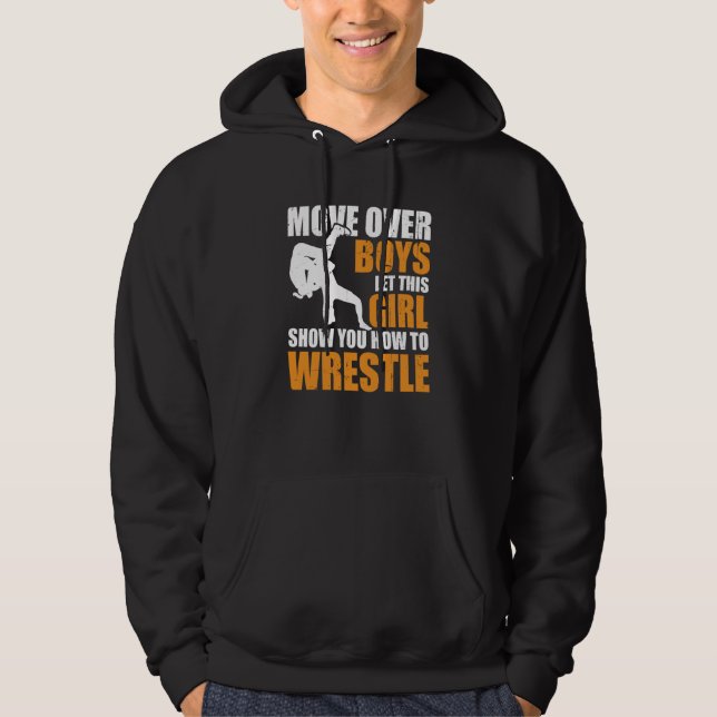Sudadera Wrestler Wrestle Move Over Boys Wrestling (Anverso)