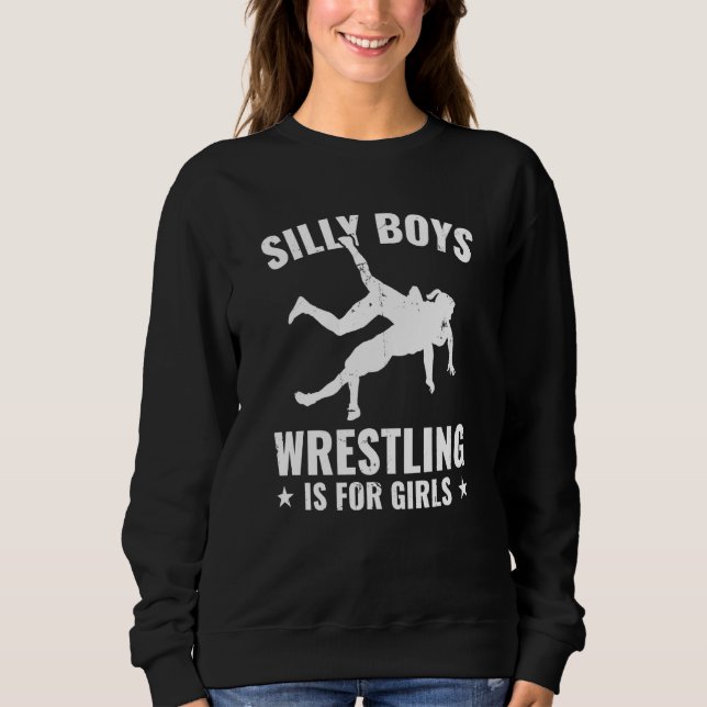 Sudadera Wrestling Wrestler Is For Girls Wrestle (Anverso)