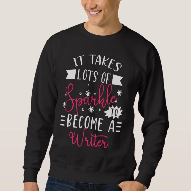 Sudadera Writer Sparkle  Cute Writer Outfit Funny Writer (Anverso)