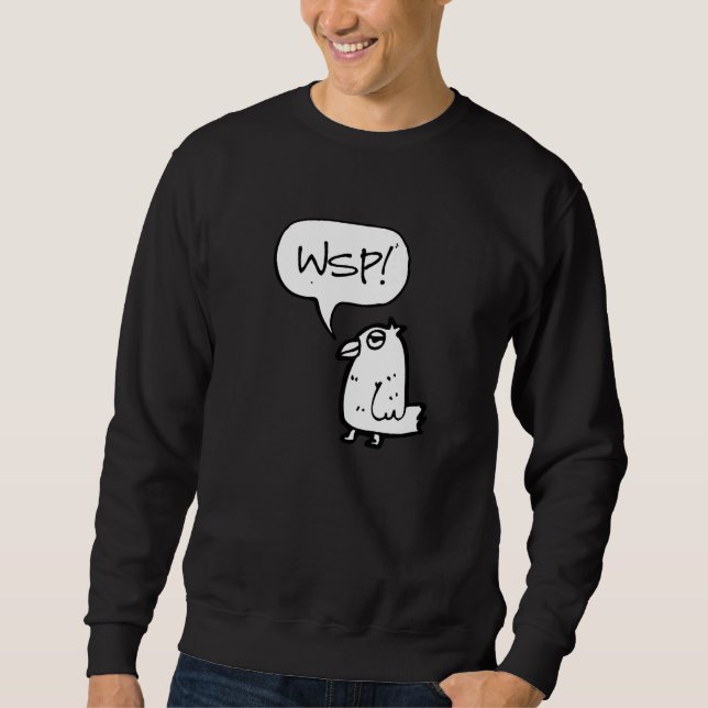 Sudadera WSP what's Up  Sarcastic Parrot Illustration Graph (Anverso)