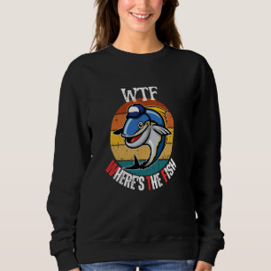 Sudadera WTF dónde está el pescador de peces Bass Reel Funn