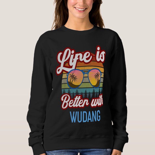 Sudadera Wudang Kung Fu Vintage Sunset  With Wudang (Anverso)